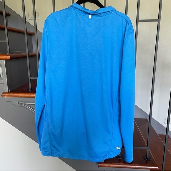 Fila sport 1/4 zip pull over blue size large lightweight reflective strips - Picture 4 of 12